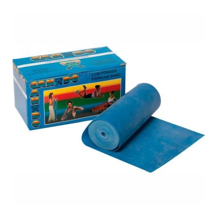 Fabrication Enterprises CanDo Low Powder Exercise Band, Blue, 6 Yard Roll, 1 Roll/Box 1210689